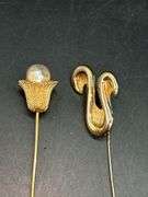 Grouping of (9) vintage hat pins