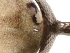 Hammered Salesman sample 4” diameter skillet. VI