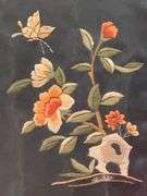 Beautifully designed and framed Chinese Embroidery on Silk….12 x 13