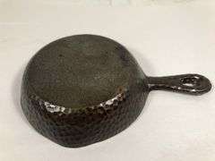 Hammered Salesman sample 4” diameter skillet. VI