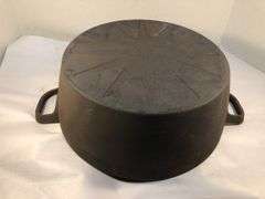 New 5.5 qt Green Pan Dutch oven pan. Pan only. No lid. 14” diameter. Includes new hand & screws for a lid. Not seasoned.