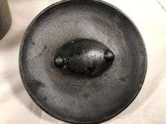 Sauce pan 1 quart with lid and wood handle. Made in Taiwan. #1  U. 7.5” diameter. No spin, no wobble.