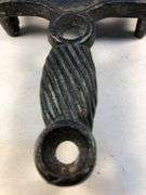 Vintage SAD iron rest/ trivet cast iron, scroll design. Footed.  8 x 3.5”