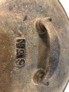 Rare #9 cast iron Dutch oven with lid and heat ring. Martin Stove and Range Co. Florence Ala. 10.75” diameter. No spin, no wobble.