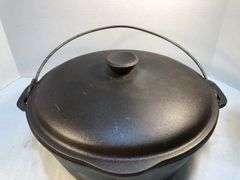 Wagner Drip Drop Baster Dutch Oven, likely a No. 9 model from around the 1920s. 10 5/8" diameter