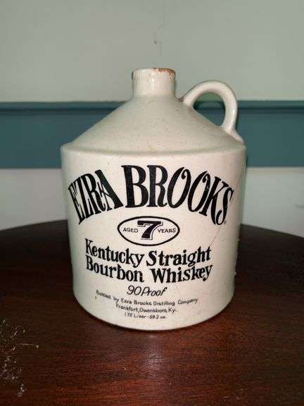 Vintage Ezra Brooks Whiskey Jug…..stopper is in jug image