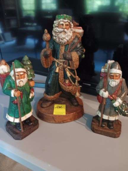 Sets of three vintage santas see photos..large CMC image