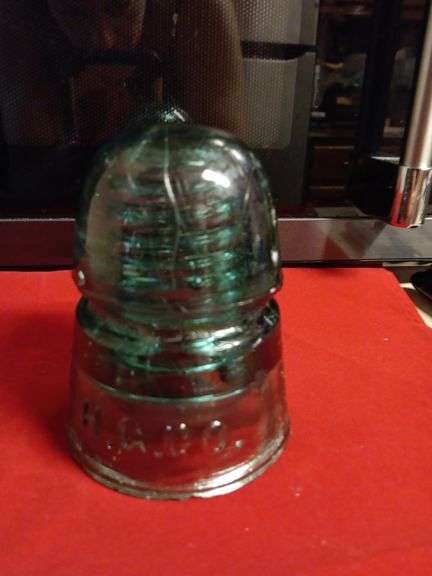 H C  Co. Glass insulator..rough around bottom edges. Couple small chips image