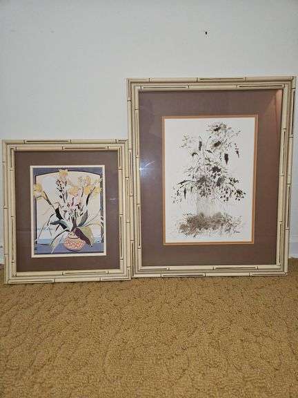 LTwo(2) Beautifully Framed & Double Matted 18.25x22.25 & 14x16 art prints... image