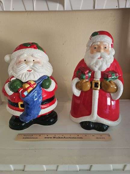 Two(2) Santa cookie jars in very good condition... image