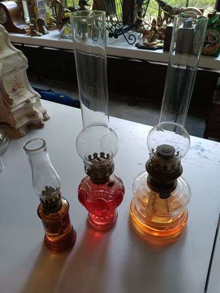 3 oil lamps..see photos image