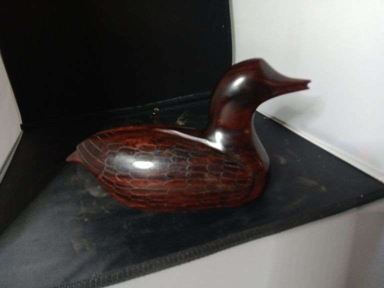 Handcarved wood duck image
