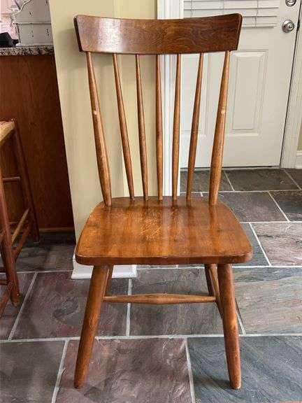 Cherry Shaker Side Chair…..does show blemishes from normal use but is a sturdy piece…..19 x 15-1/2 x 18-1/2 tall to seat (35-1/2 tall overall) image