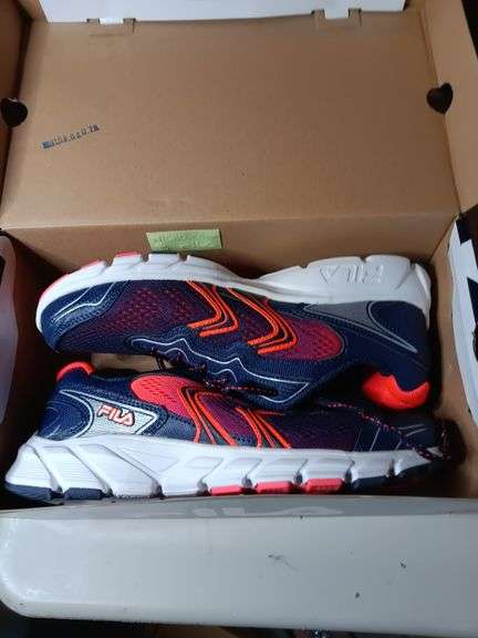 Sz 10 Fila, navy neon orange image