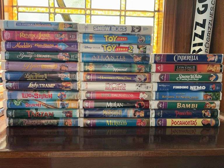 Fantastic collection of vintage Walt Disney VHS movies in original cases image