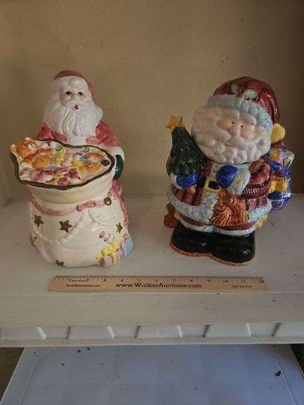 Two(2) Santa cookie jars in very good condition... image