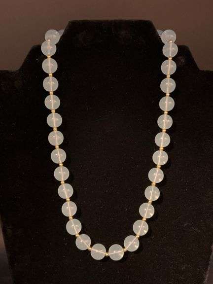 Joan Rivers 18” Light Green Lucite Bead Necklace image