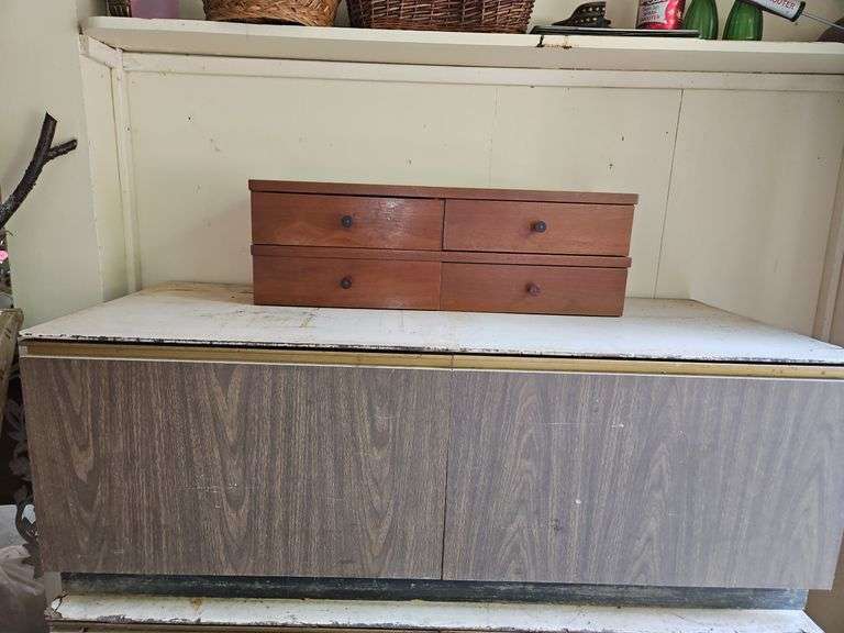 Two drawer storage cabinet 48x21x17.5 CONTENTS ON AND IN NOT INCLUDED... image