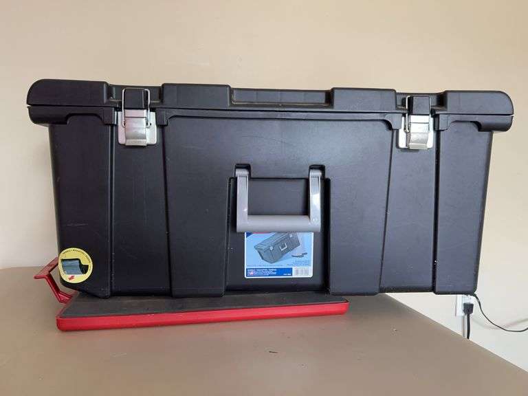 Sterilite storage container on wheels…..see pics for measurements image