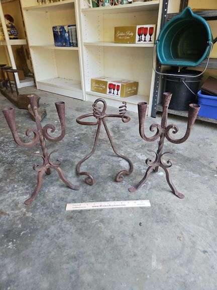 Thee(3) decorative wrought iron pieces... image