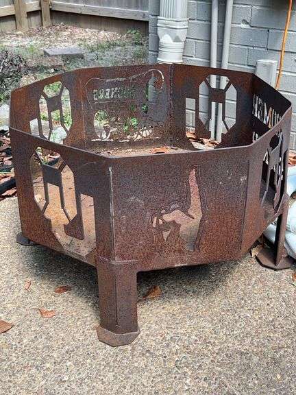 Oklahoma Sooners firepit…..can be sandblasted/painted or used as is….30”D x 19-1/4” tall image