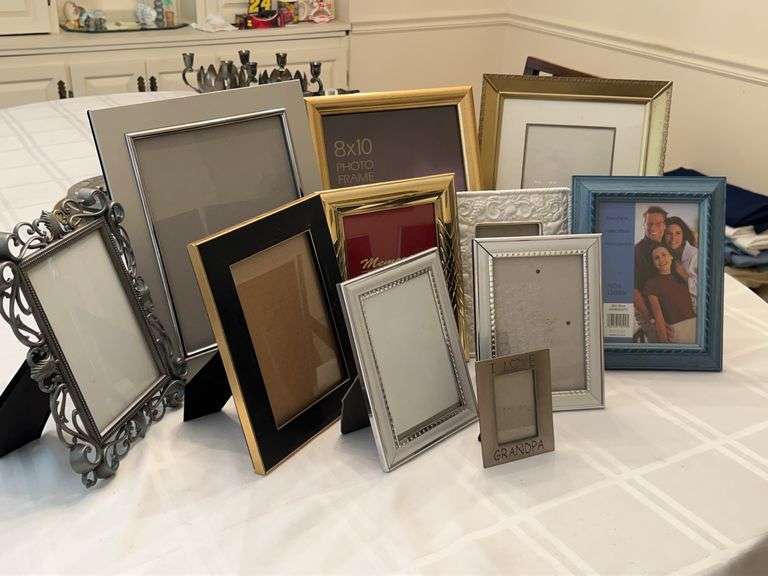 Large grouping of various size picture frames…..those pictured are just a sampling image