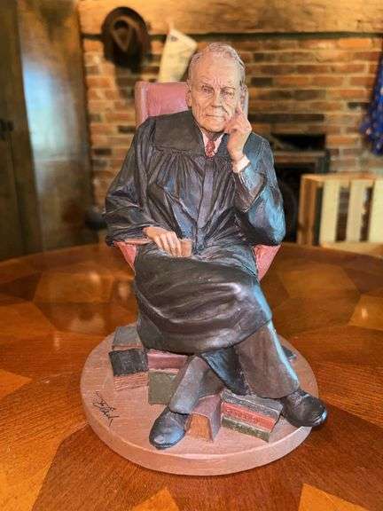 Vintage Signed and Number (#41) Thomas F. Clark “Judge Snepp" Retired Figurine…..9” tall image