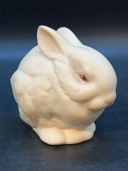 Cybis "Mr. Snowball" bunny rabbit bisque porcelain figurine…..3-1/2” tall image