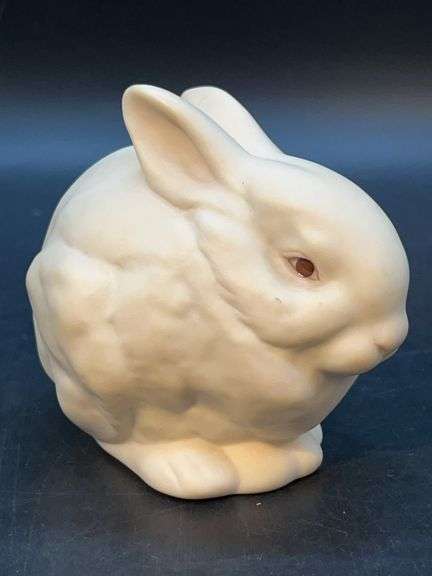 Cybis "Mr. Snowball" bunny rabbit bisque porcelain figurine…..3-1/2” tall image