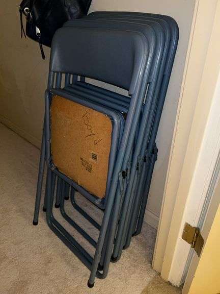(5) COSCO padded seat folding chairs image