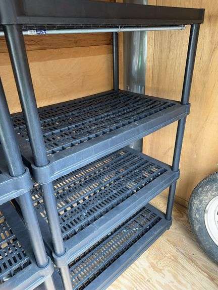 Plastic Shelving 3‘ x 2‘ deep by 4 1/2 feet tall