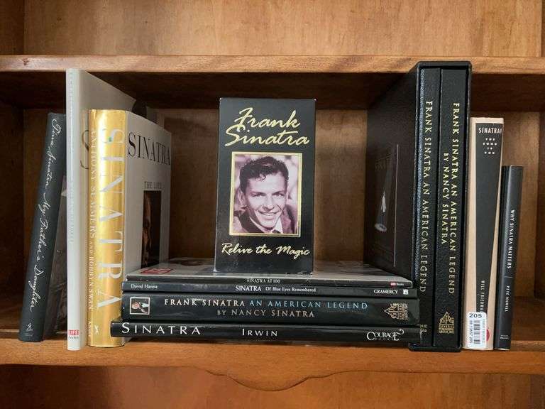 Great collection of books about Frank Sinatra including the 2-volume set by Nancy Sinatra (which includes book and CDs) image