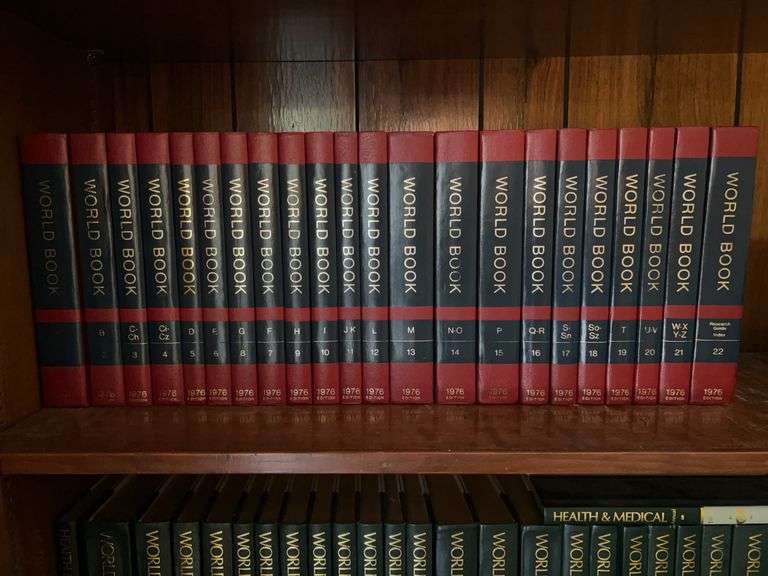 22 volume set of 1976 Edition World Book Encyclopedias image
