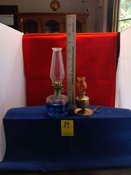 2 vintage oil lamps.see description image