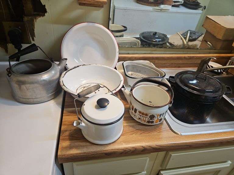 Collection of granite ware... image