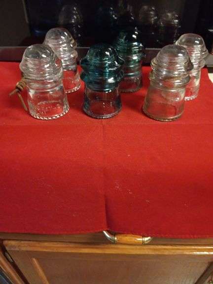 Group of 6 hemmingway insulators. Good condition...No. 9 image