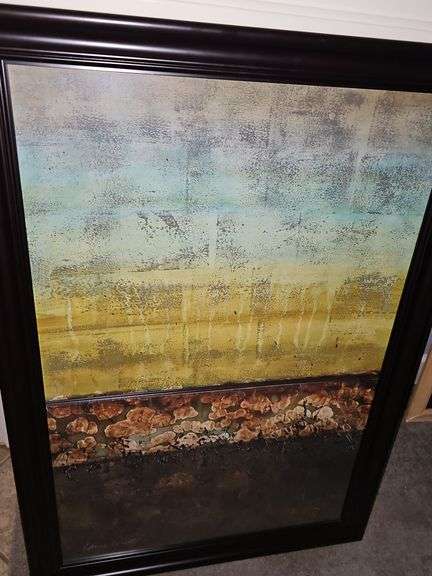 Framed dimensional art print. 24x36 in