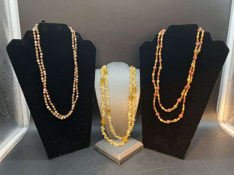Great selection of approx. 30” beaded necklaces image