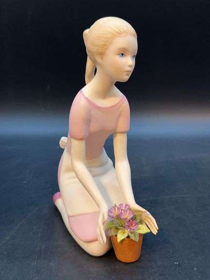 Cybis "Rebecca” kneeling bisque porcelain figurine…..6-1/2” tall image
