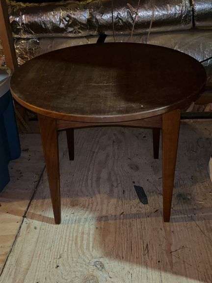 Vintage round side table image