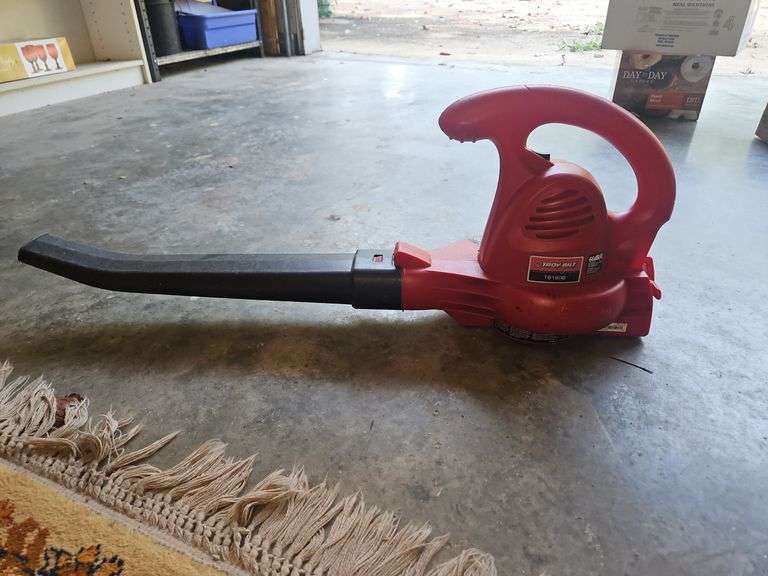 Troy-Bilt corded electric leaf blower model TB180B POWER ON... image