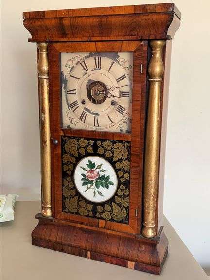 Antique Seth Thomas Mantle Clock…..not running and needs TLC…14-3/4 x 4-1/2 x 25 tall image