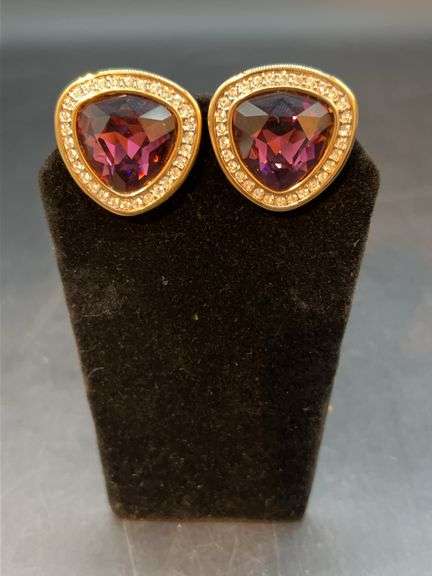 Gorgeous pair of SWAROVSKI clip-on earrings…..original cost $80 image