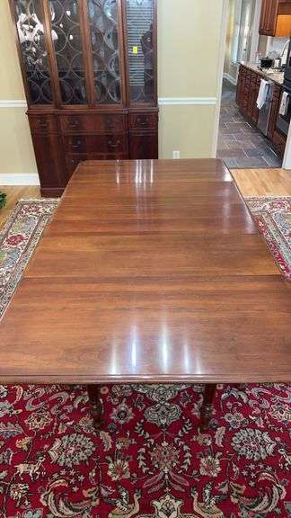 Beautiful Davis Cabinet Co. Gate Leg dining table……fully open it measures 84 x 44 x 30 tall….does have additional leaf image