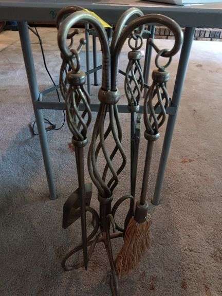 Iron fireplace set. image
