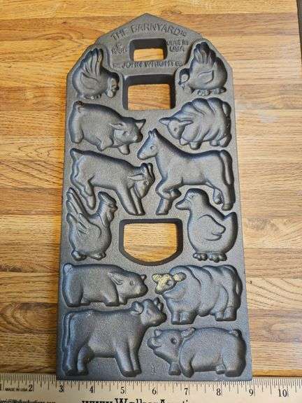 Vintage The John Wright Co. "The Barnyard" Cast Iron mold... image