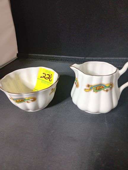 Tara Galway Ireland Royal China.  Cream and Sugar Bowl image