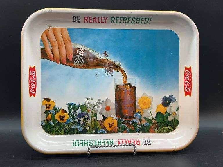 Set of (2) matching Coca-Cola metal trays…..14-1/4 x 10-3/4 image