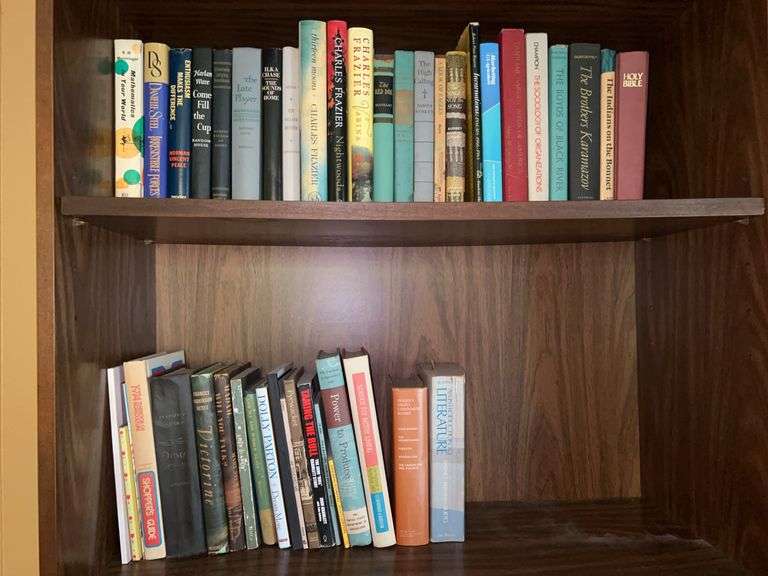 2 shelves of books…..various genres and authors image