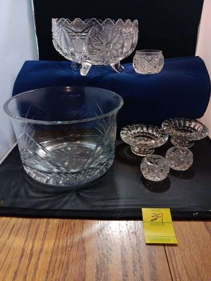 Various crystal and glass..see description image